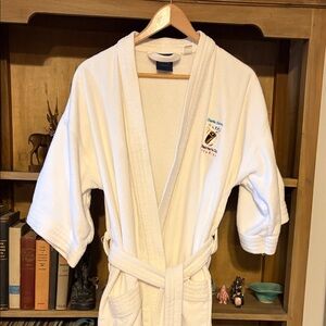 Elegant White Men's Bathrobe